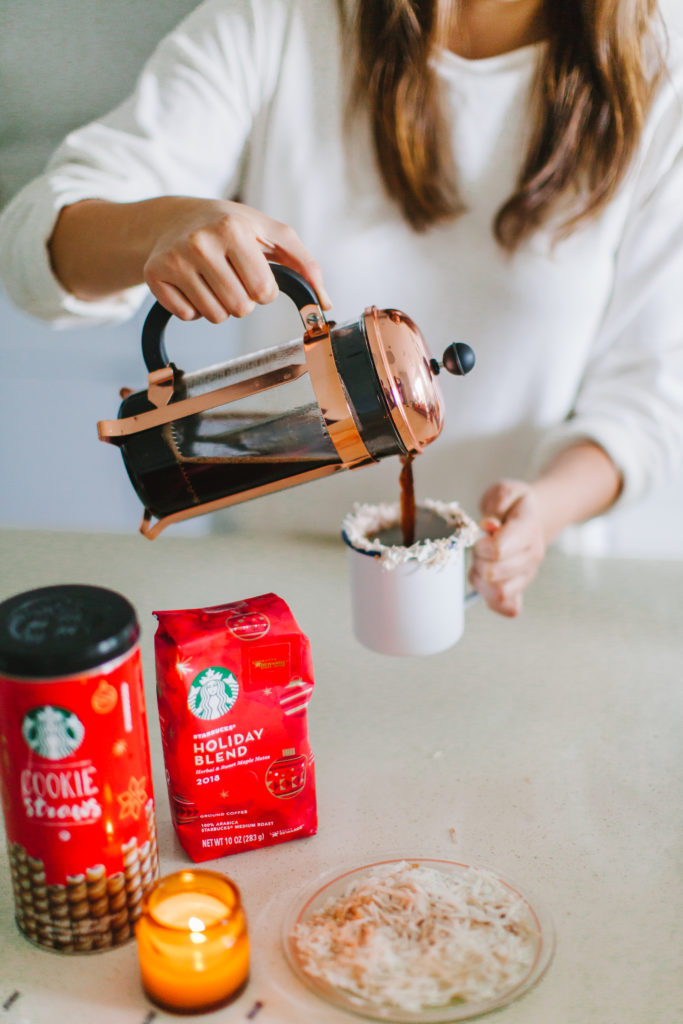 A Coconut Cinnamon Holiday Coffee because what could be better, y'all? | By Gabriella