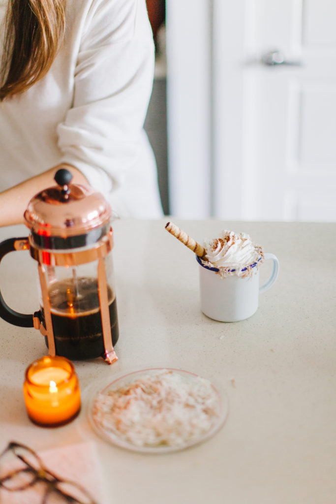 A Coconut Cinnamon Holiday Coffee because what could be better, y'all? | By Gabriella