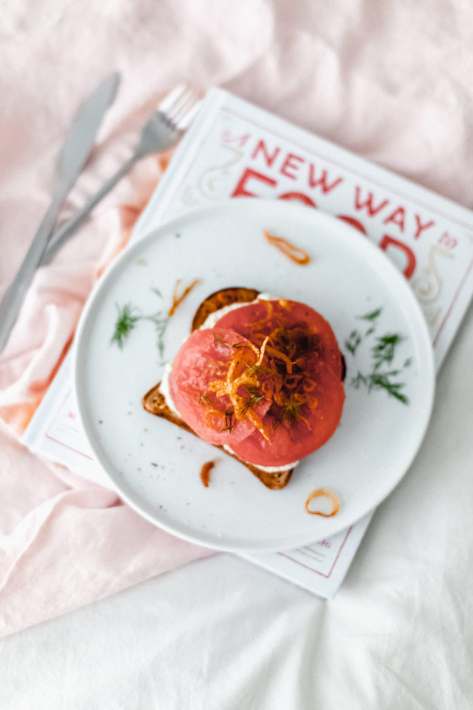 Open-Faced Tomato Sandwich - By Gabriella