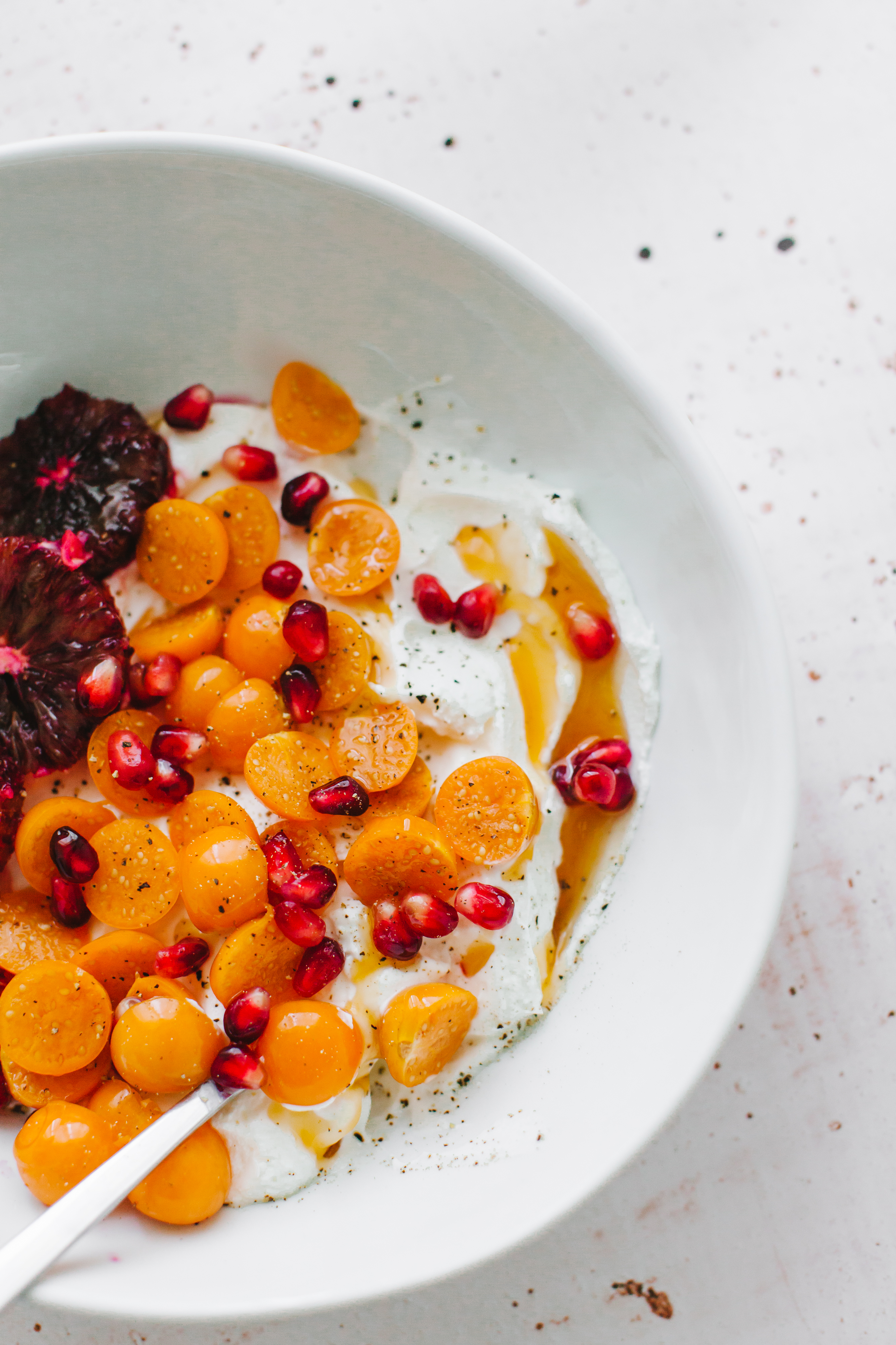 Citrus Yogurt Bowl with Blood Orange and Pomegranate Seeds | bygabriella.co @gabivalladares