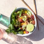Ahi Tuna Poké Bowl Recipe with Mango & Avocado - make it right at home! | bygabriella.co @gabivalladares