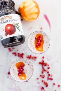 Pomegranate sour cocktail with spiced orange syrup | bygabriella.co @gabivalladareswith