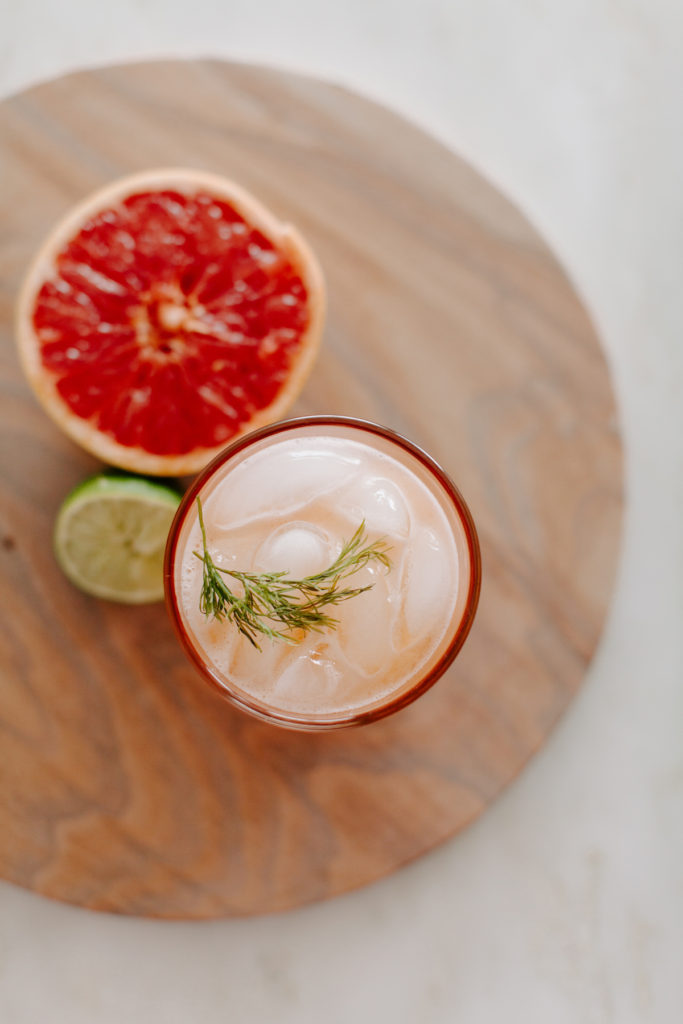 Grapefruit Rose Margarita recipe - a perfect cocktail recipe for entertaining (or as a quarantine cocktail!) | bygabriella.co @gabivalladares