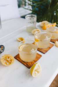 Summer Bourbon Cocktail with pineapple, ginger, and fresh meyer lemon juice | bygabriella.co