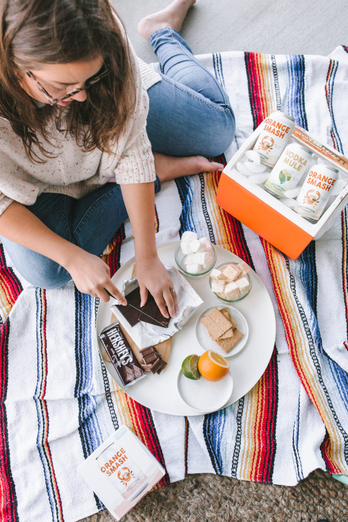 Fall Date Night idea: S'mores patio party! Indulge in s'mores, easy cocktails, and a perfectly crisp night al fresco.