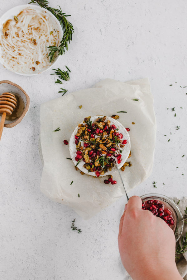 Baked Brie With Brown Butter Pistachios By Gabriella