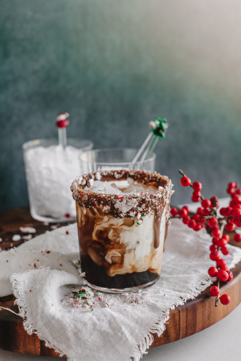 Peppermint White Russian Cocktail Recipe - By Gabriella