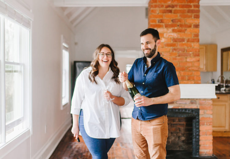 We bought a house! Here's a little sneak peek of our tiny shotgun home!